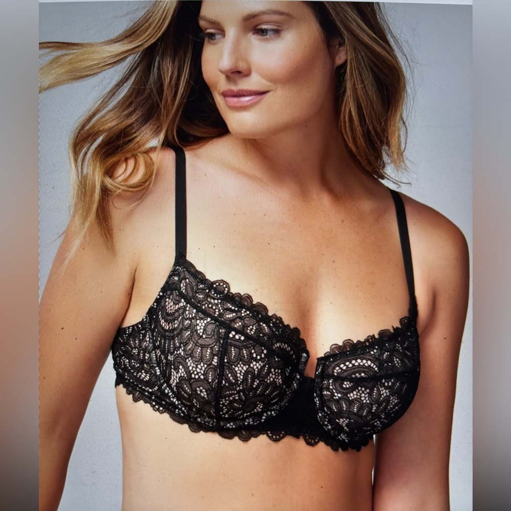 Soma black lace balconette . NWT 36c
